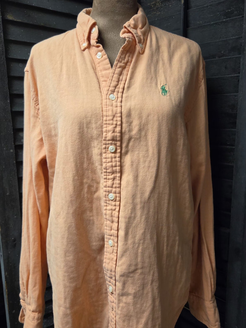 Ralph Lauren Peach Button-Down Long Sleeve Shirt